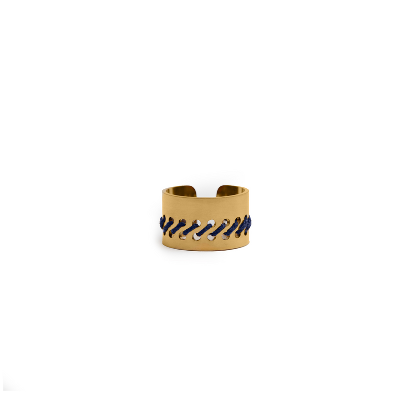 ANELLO A FASCIA IN ORO 18K - Diagonali