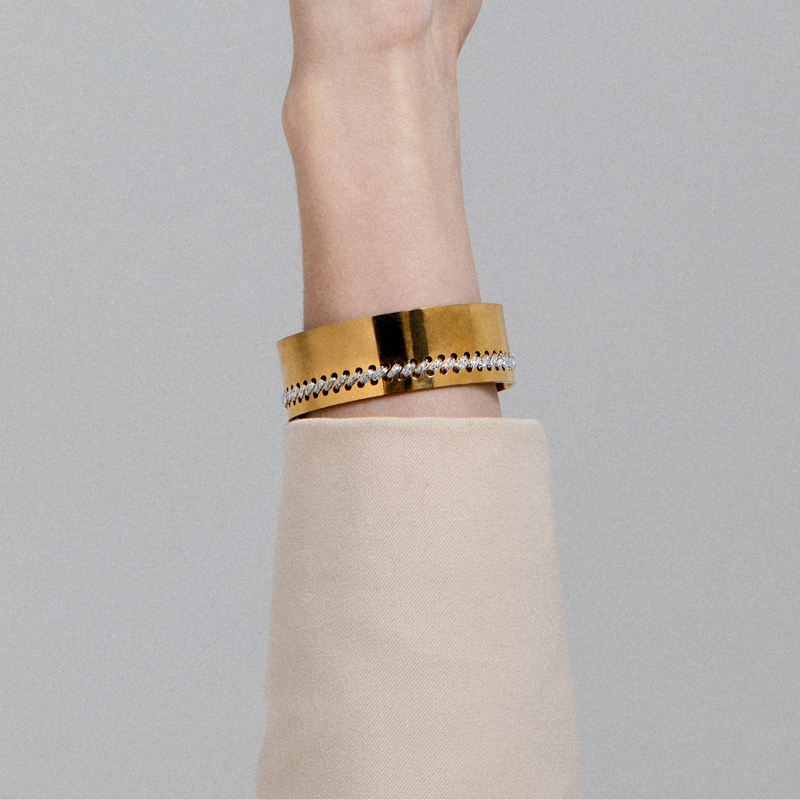 BRACCIALE MEDIO IN ORO 18K - Diagonali