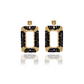 18K GOLD SQUARE DANGLING EARRINGS