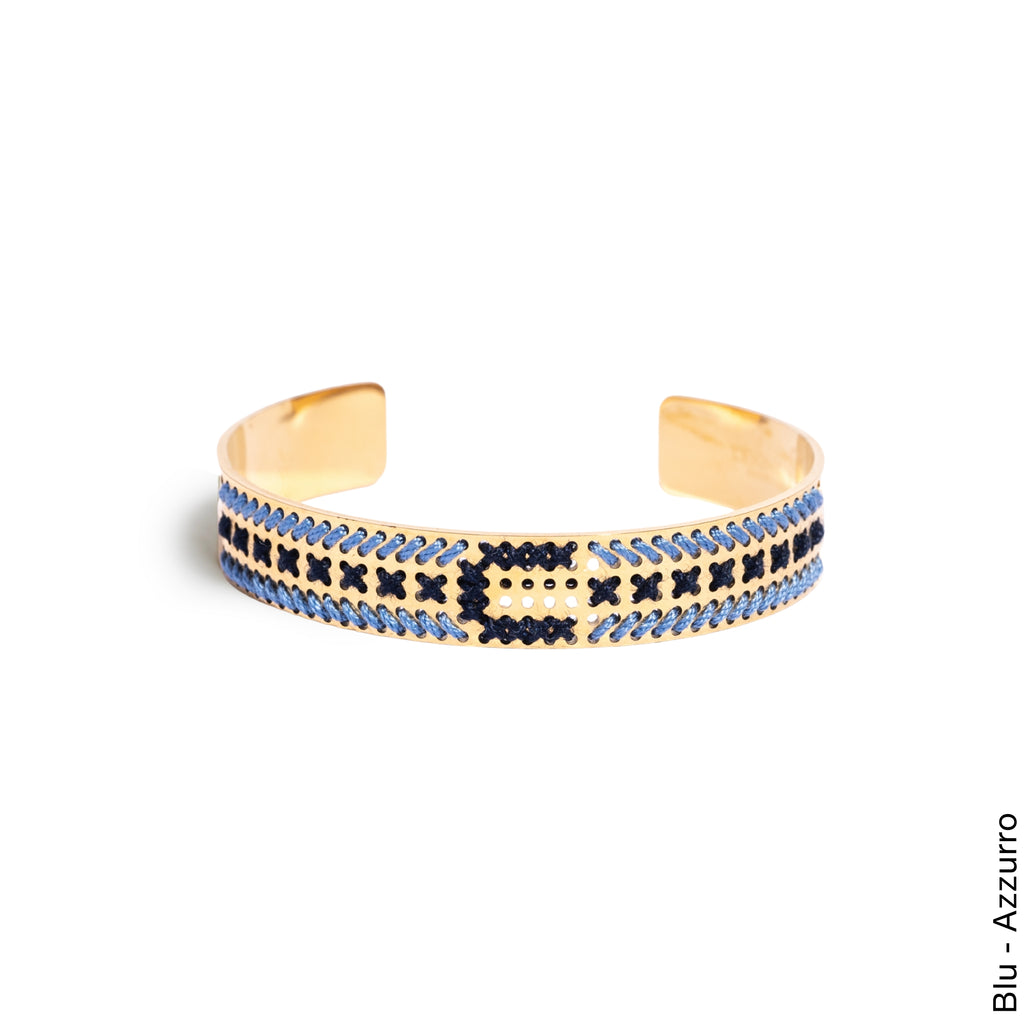 BRACCIALE BASSO ORO - Iniziale BIcolore