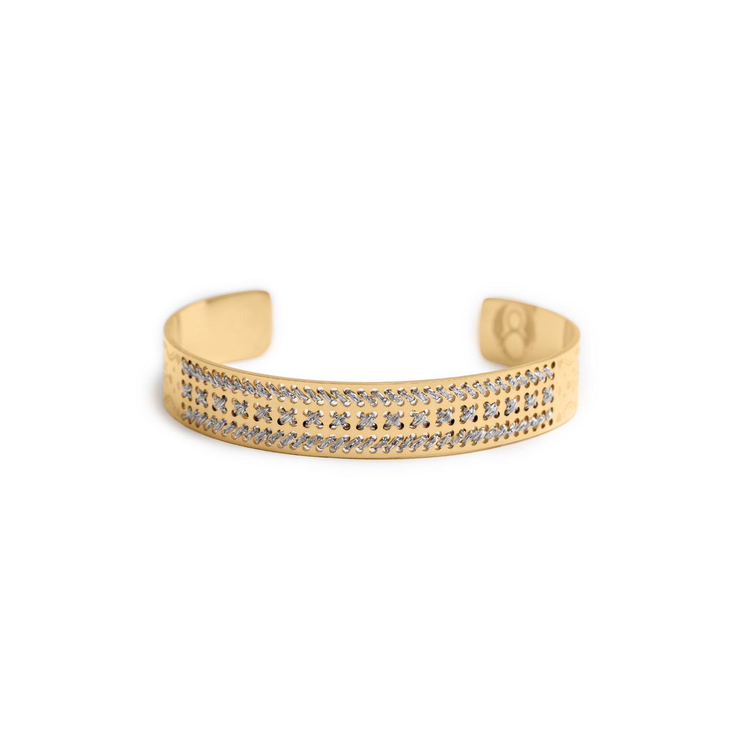 BRACCIALE BASSO IN ORO 18K - Diagonali Lurex