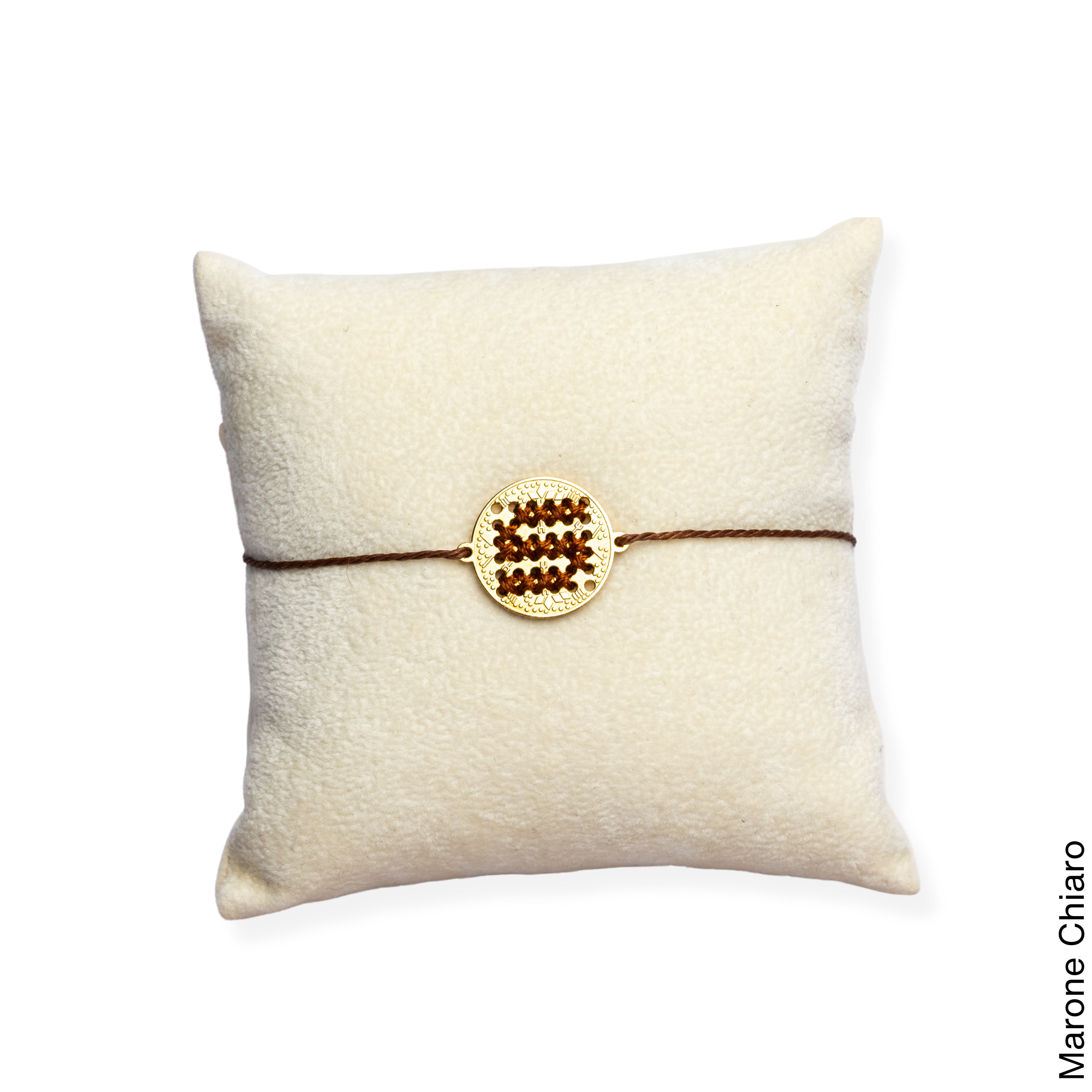 BRACCIALE CORDINO MONETA IN ORO 18K - Lettera