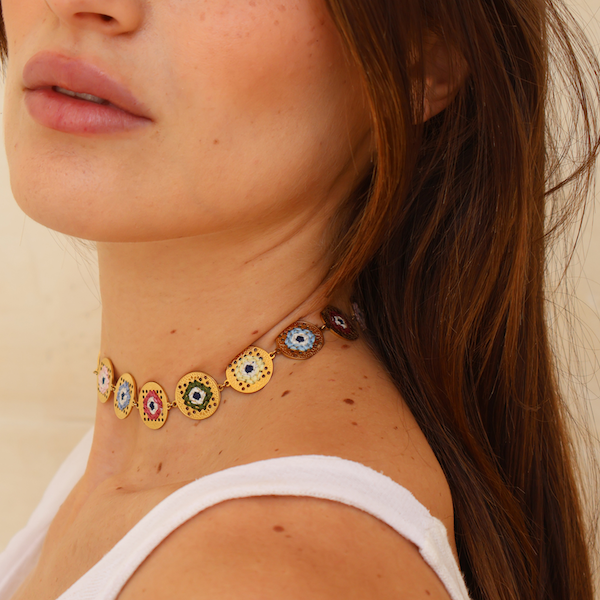 CHOKER MONETE ORO - Lucky Eye Multicolor