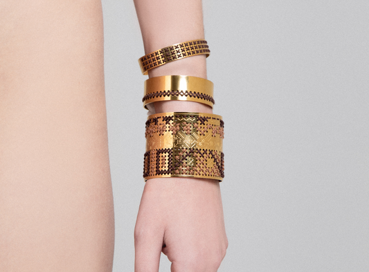 LOW BRACELET IN 18K GOLD - Crosses