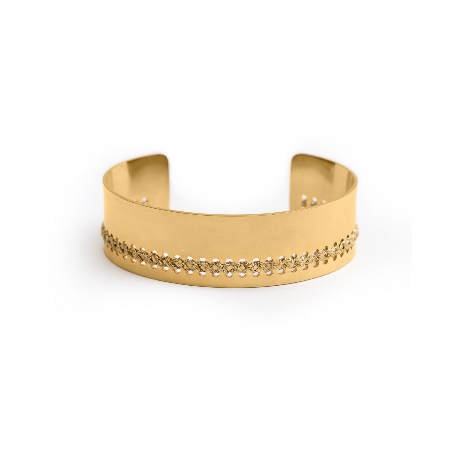 MEDIUM BRACELET IN 18K GOLD - Lurex Crosses