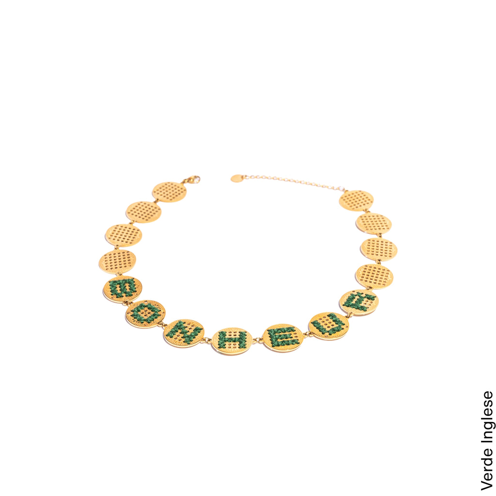 CHOKER MONETE ORO - PERSONALIZZABILE