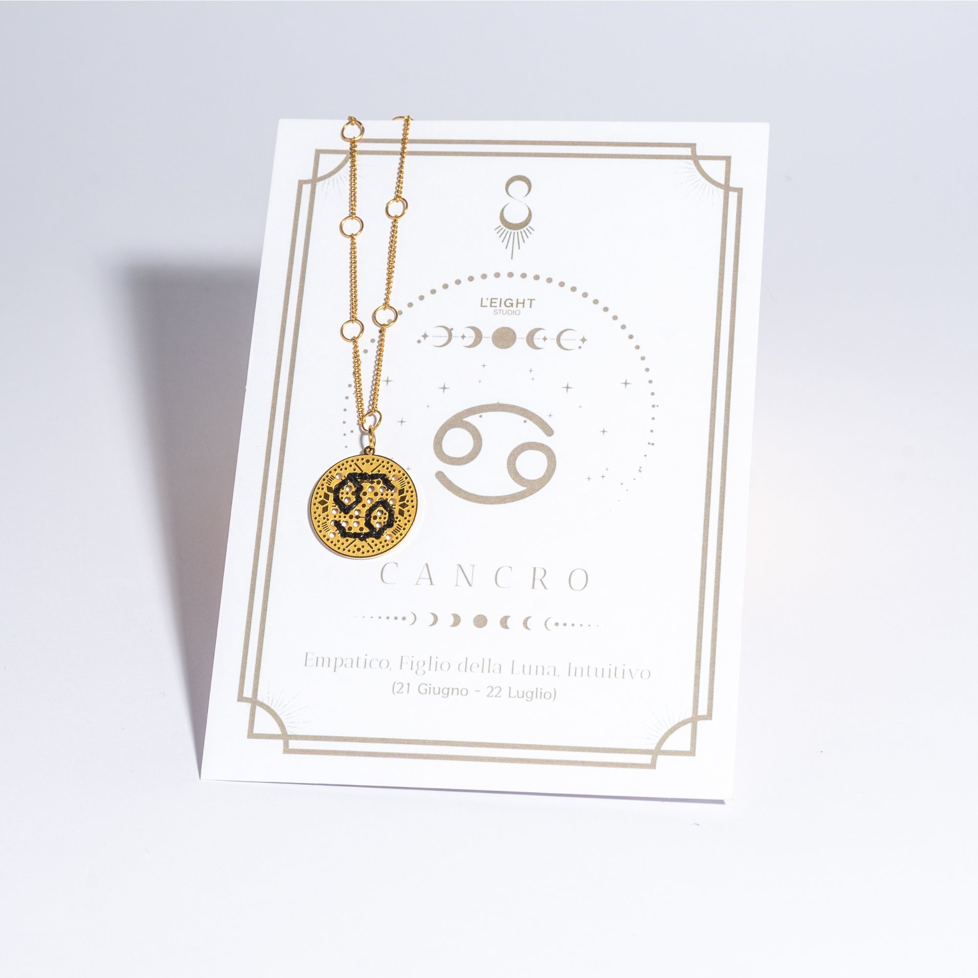 COLLANA CIONDOLO GRANDE IN ORO 18K - Segno Zodiacale