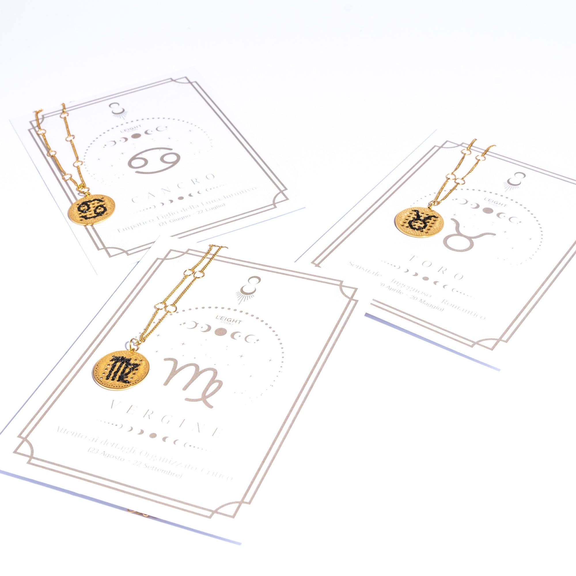 COLLANA CIONDOLO GRANDE IN ORO 18K - Segno Zodiacale