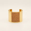 HIGH BRACELET IN 18K GOLD - Two-tone Square