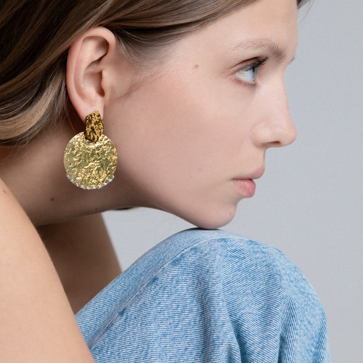 ORECCHINI PENDENTI TONDI IN ARGENTO 925 - Lurex