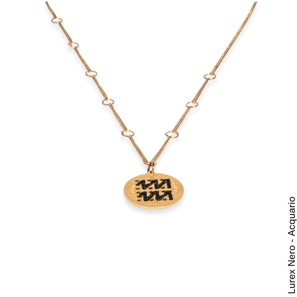 COLLANA CIONDOLO GRANDE IN ORO 18K - Segno Zodiacale