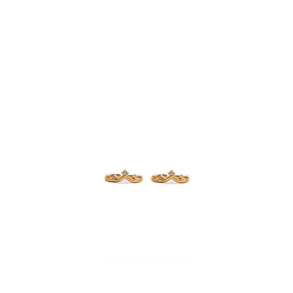 2 18K GOLD CROWN RINGS