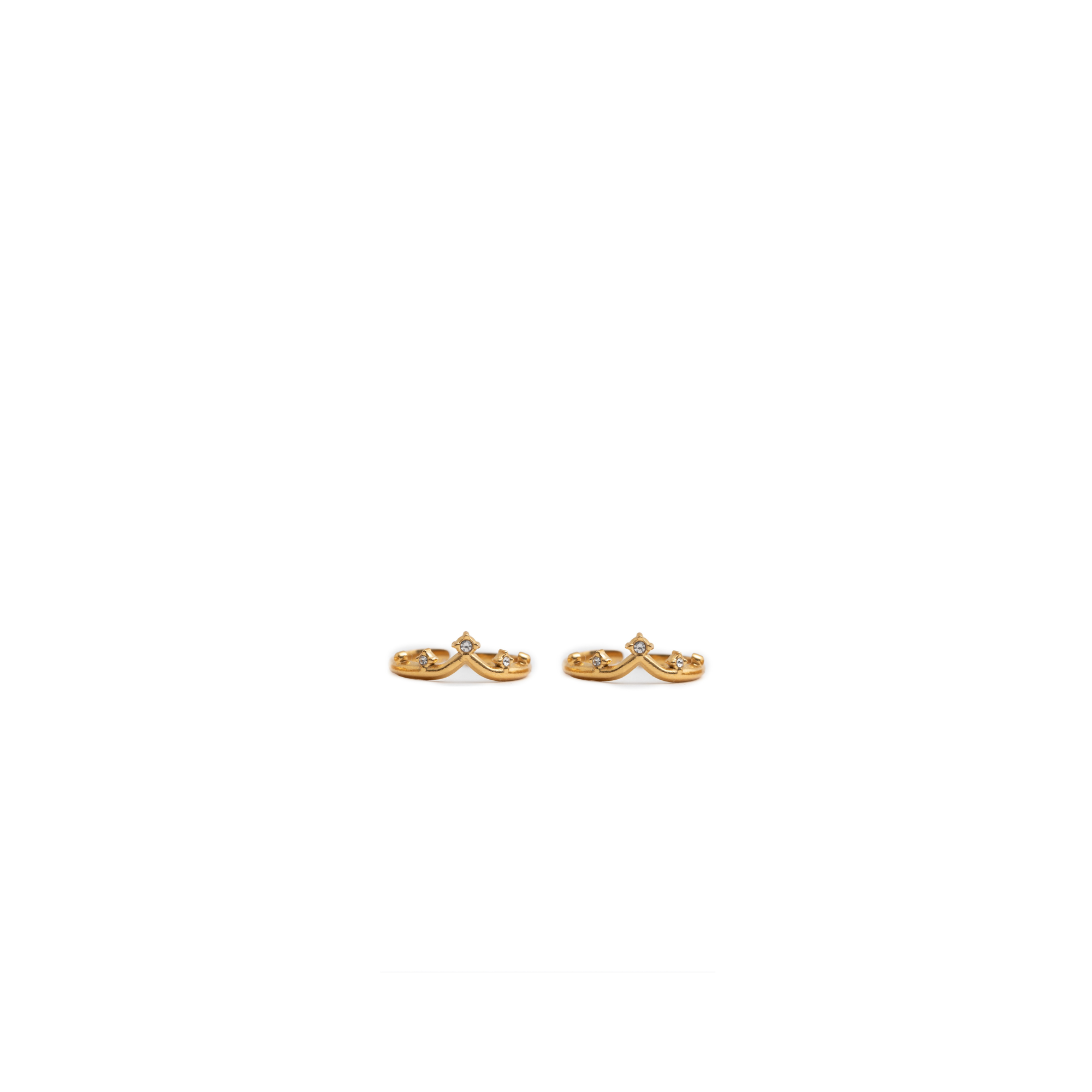 2 18K GOLD CROWN RINGS