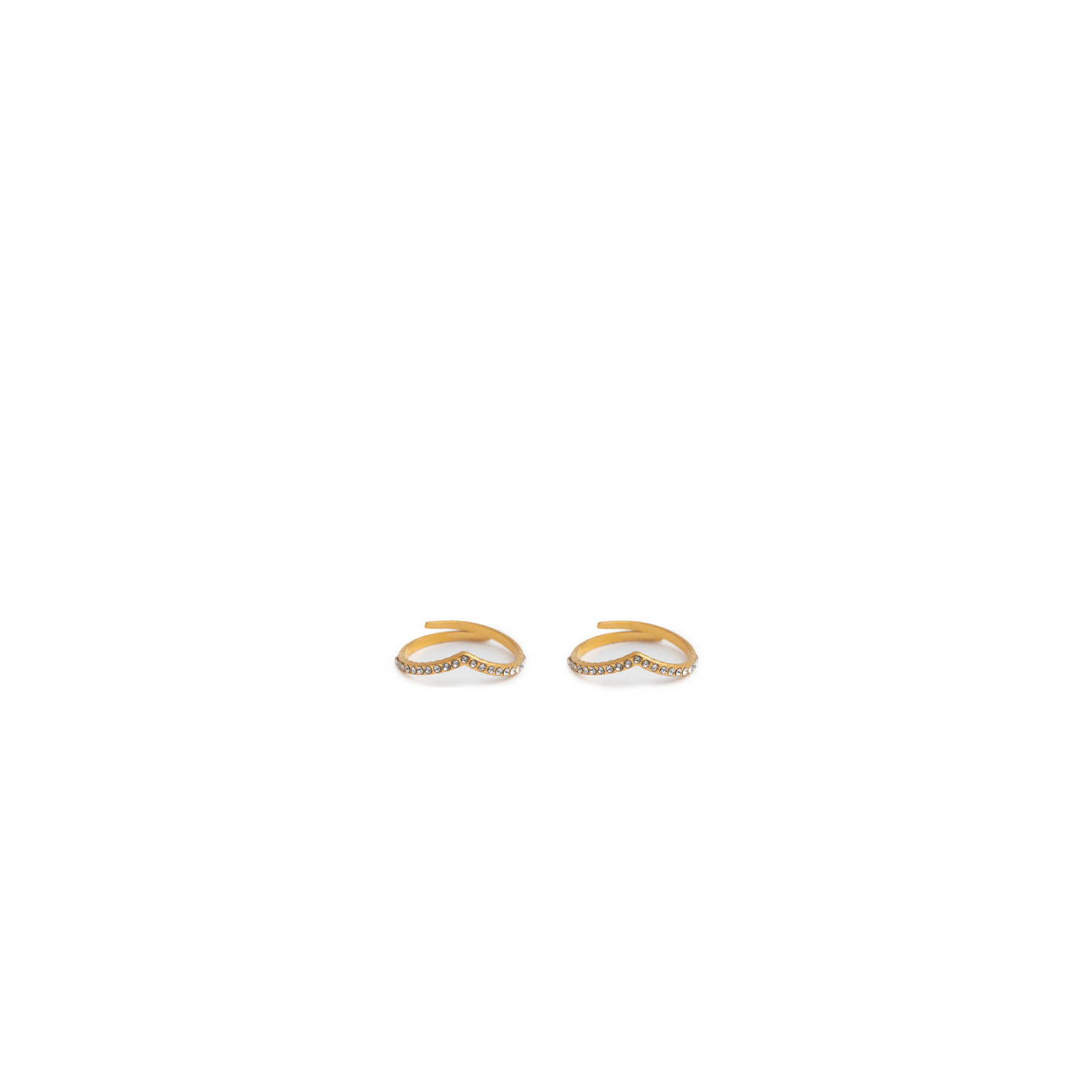 2 18K GOLD GLITTER RINGS