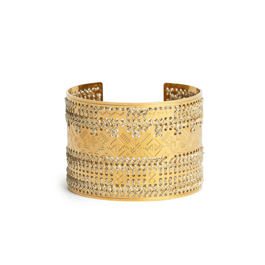 HIGH BRACELET IN 18K GOLD - Single Color Lurex