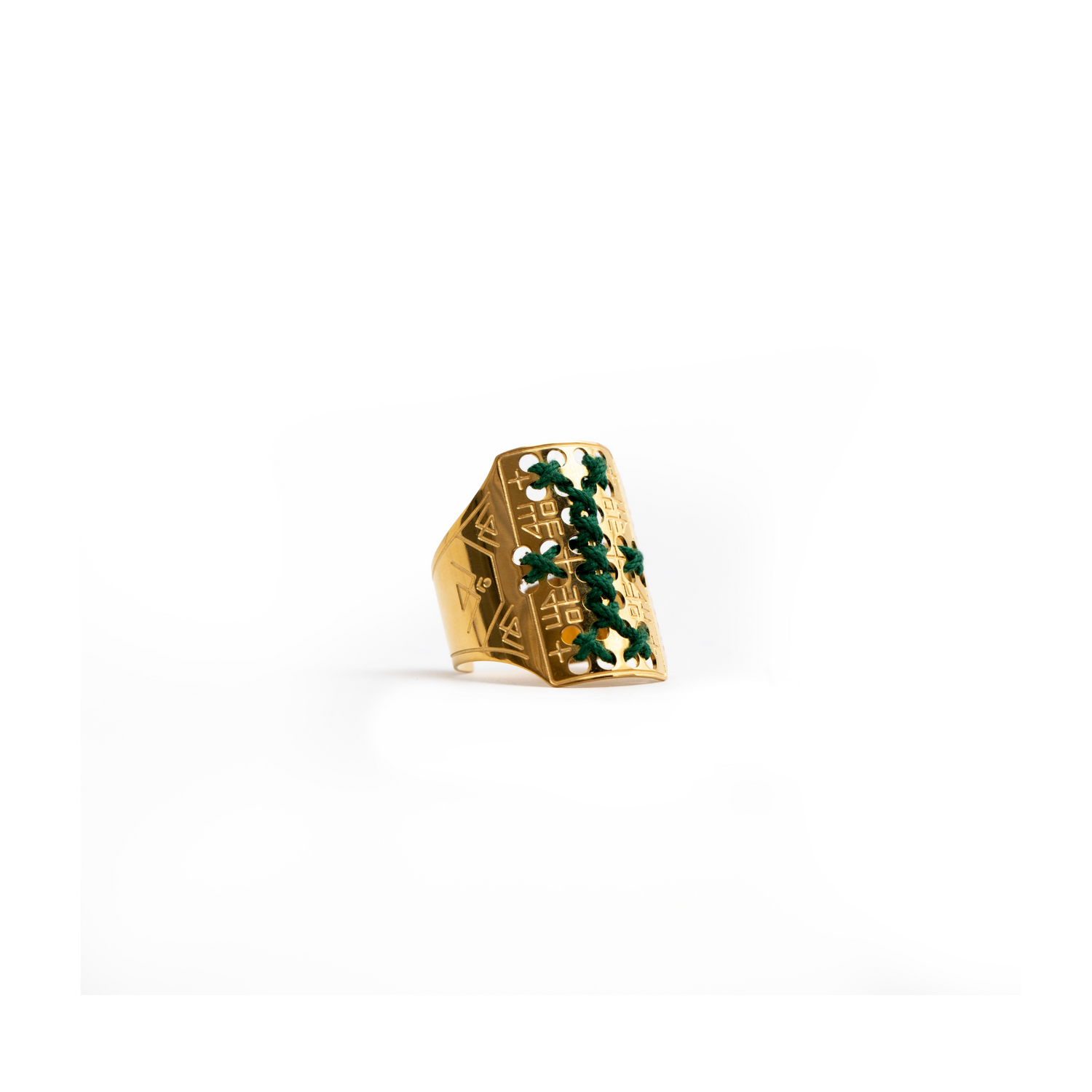 18K GOLD HIGH RING - Crosses