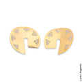 18K GOLD ROUND DANGLE EARRINGS