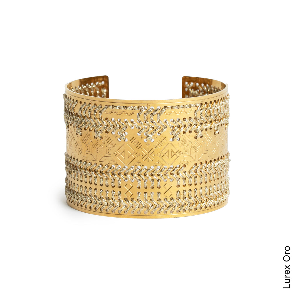 BRACCIALE ALTO INCISO ORO - Monocolore