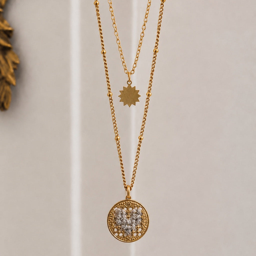 18K GOLD PENDANT NECKLACE - Letter