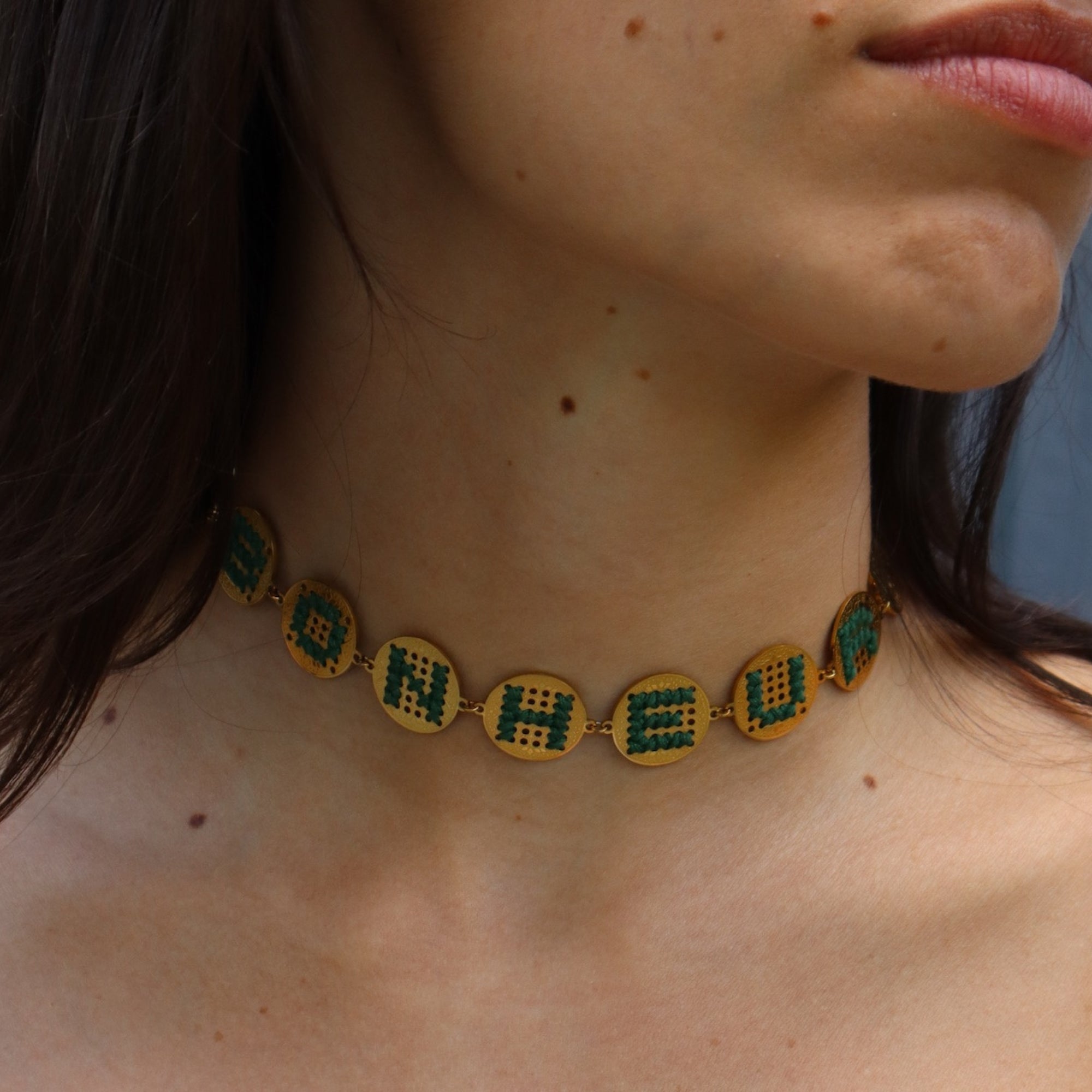 CHOKER MONETE ORO - PERSONALIZZABILE