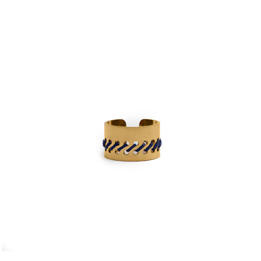 18K GOLD BAND RING - Diagonals