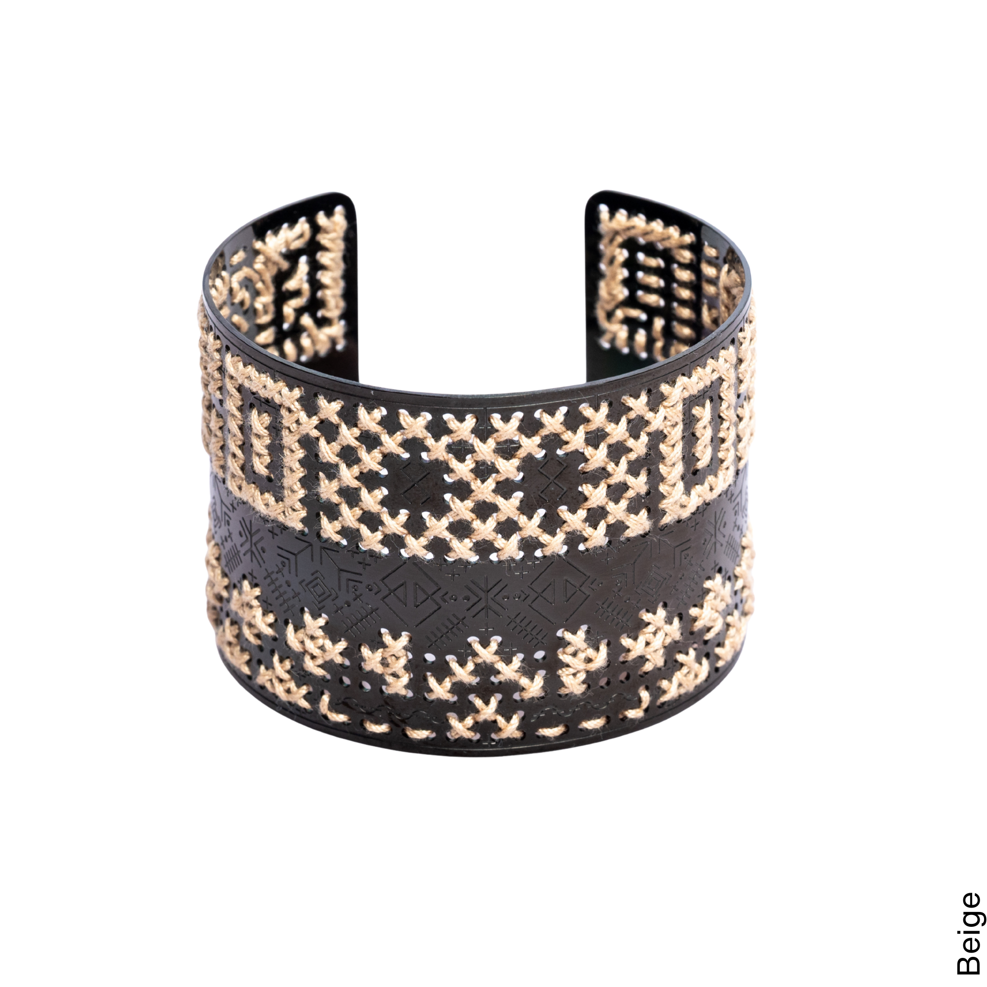 HIGH BRACELET IN 18K GOLD - Two-tone Square