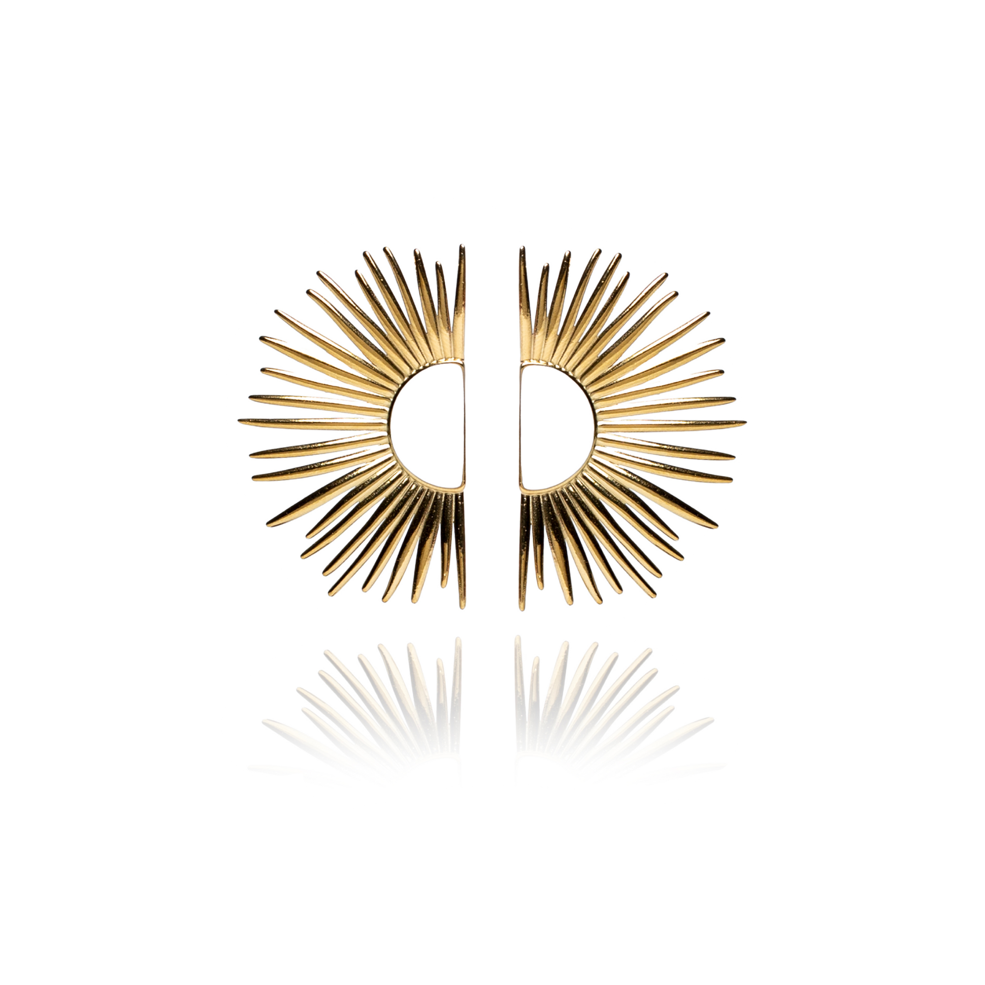 18K GOLD SUN LOBE EARRINGS