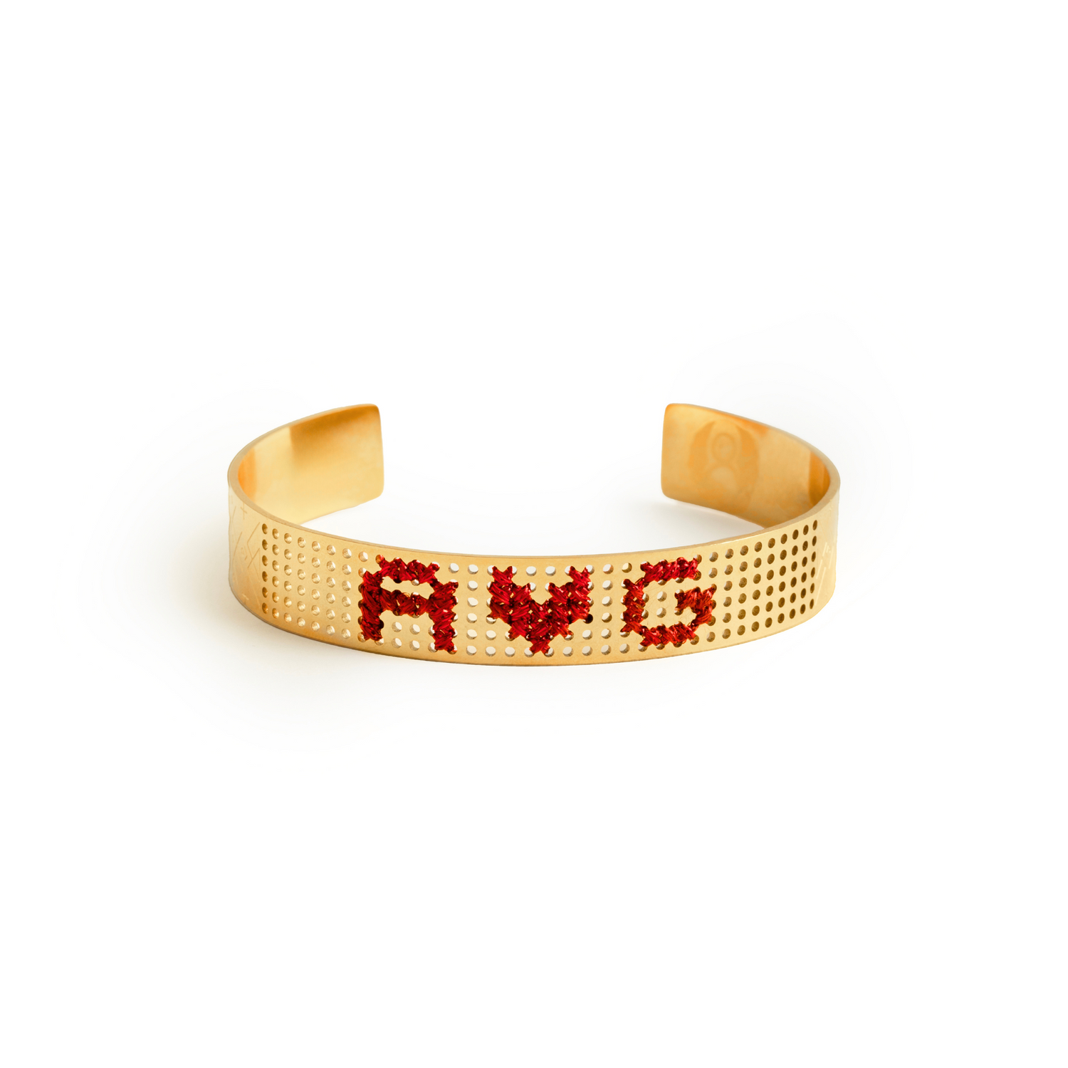 LOW BRACELET IN 18K GOLD - Lurex Diagonals