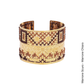 BRACCIALE ALTO INCISO ORO - Bicolore Quadrato