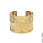 BRACCIALE ALTO INCISO ORO - Bicolore Quadrato