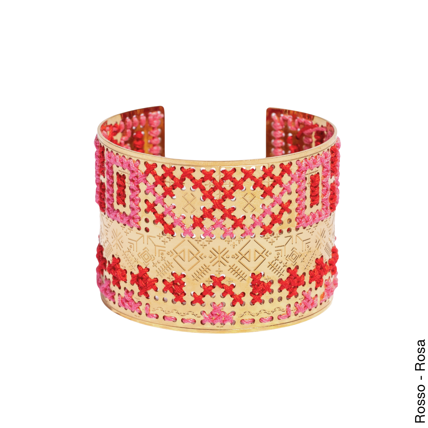 BRACCIALE ALTO INCISO ORO - Bicolore Quadrato