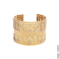 BRACCIALE ALTO INCISO ORO - Bicolore Quadrato