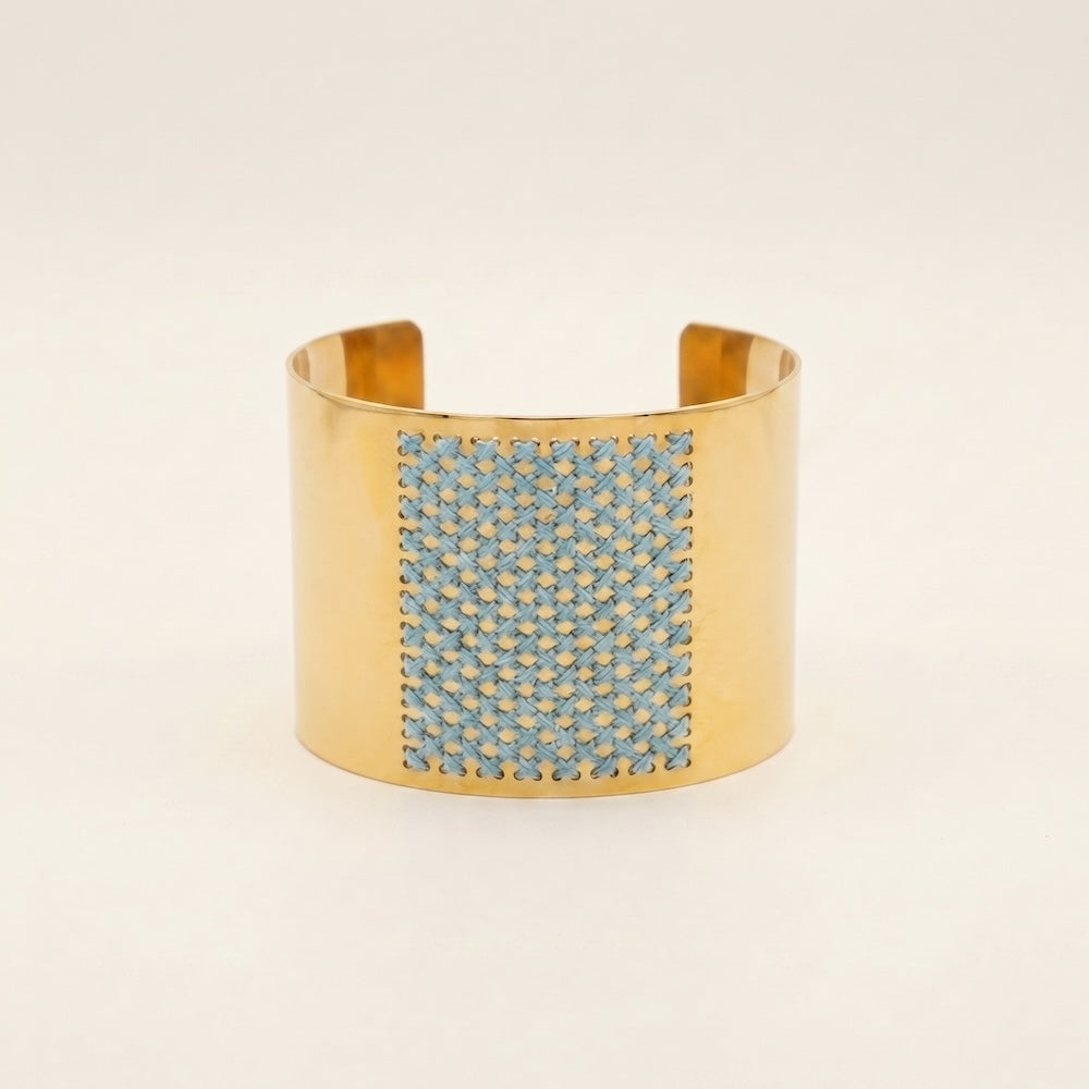 HIGH BRACELET IN 18K GOLD - Two-tone Square