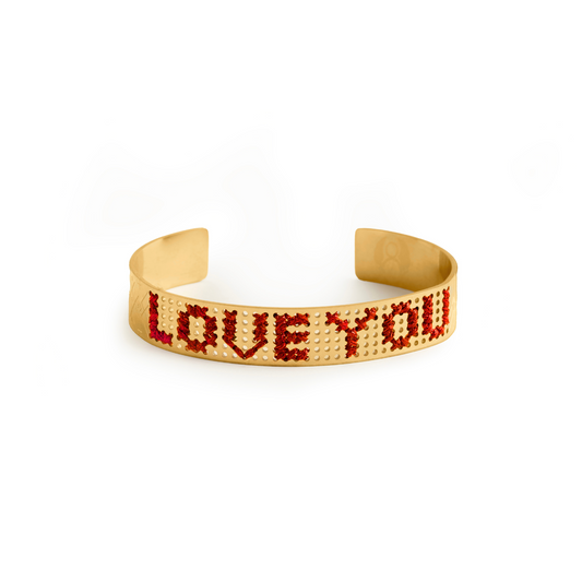 LOW BRACELET IN 18K GOLD - Lurex Diagonals