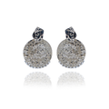 18K GOLD ROUND DANGLING EARRINGS - Lurex