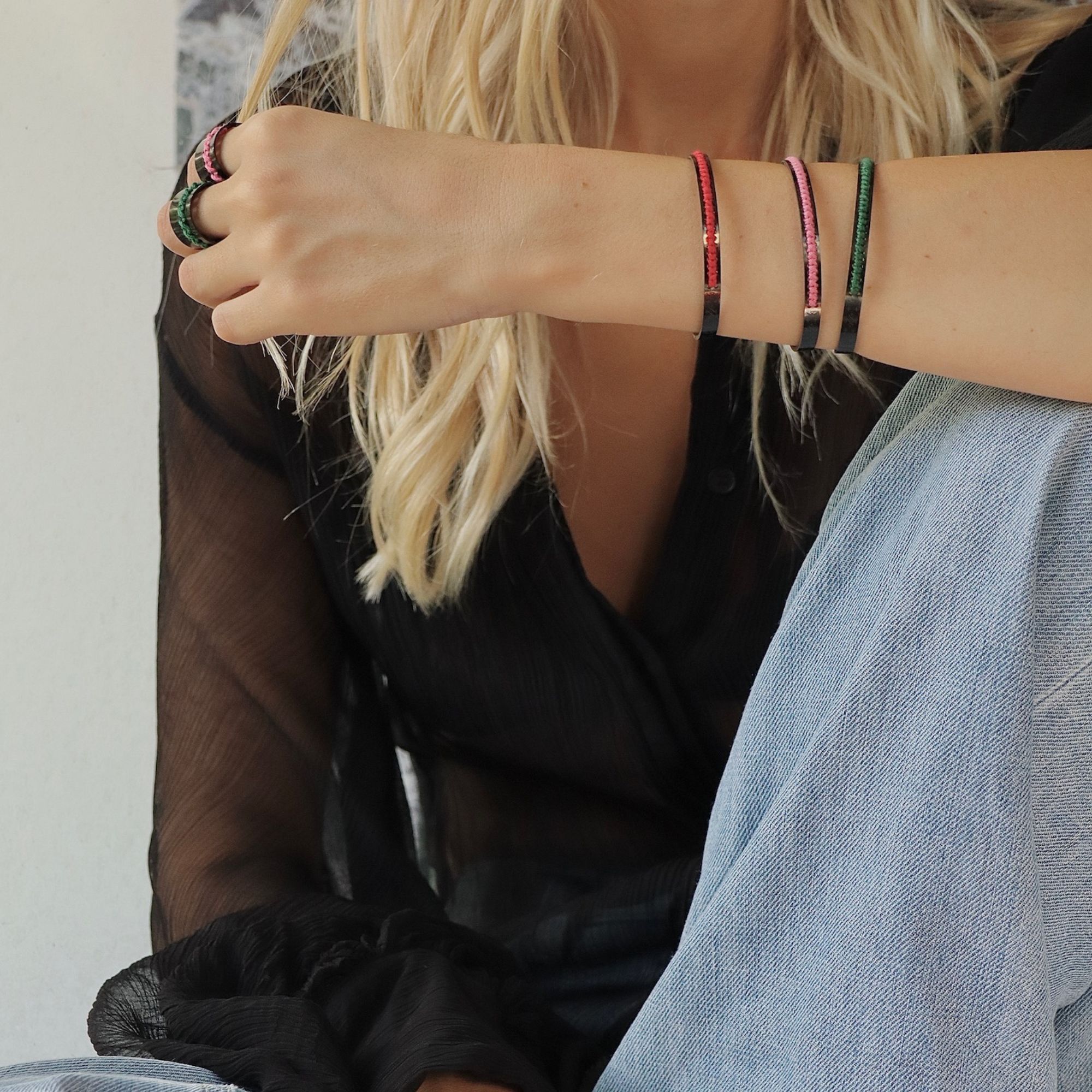 LOW BRACELET IN 18K GOLD - Diagonals