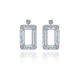 18K GOLD SQUARE DANGLING EARRINGS - Lurex