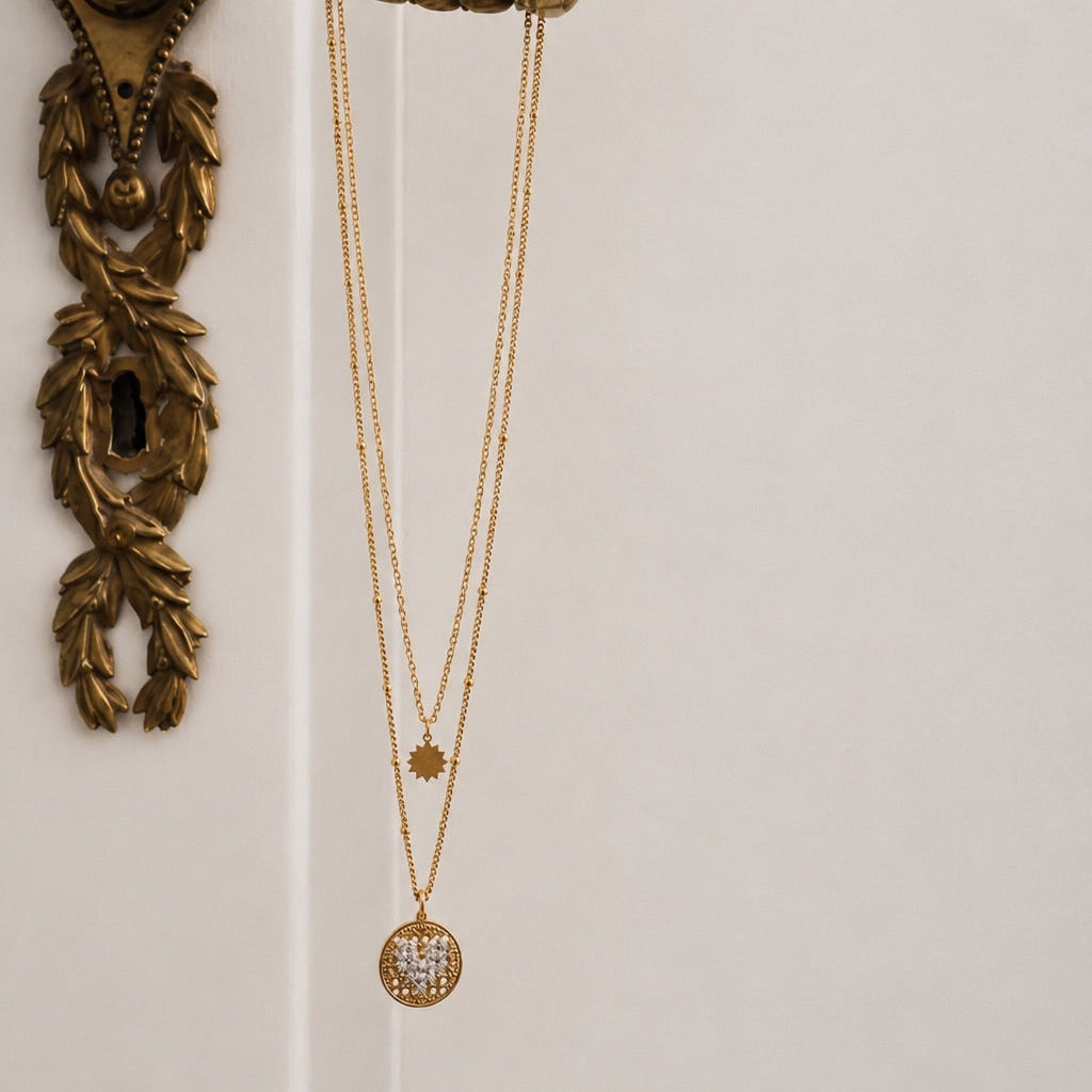 18K GOLD PENDANT NECKLACE - Letter