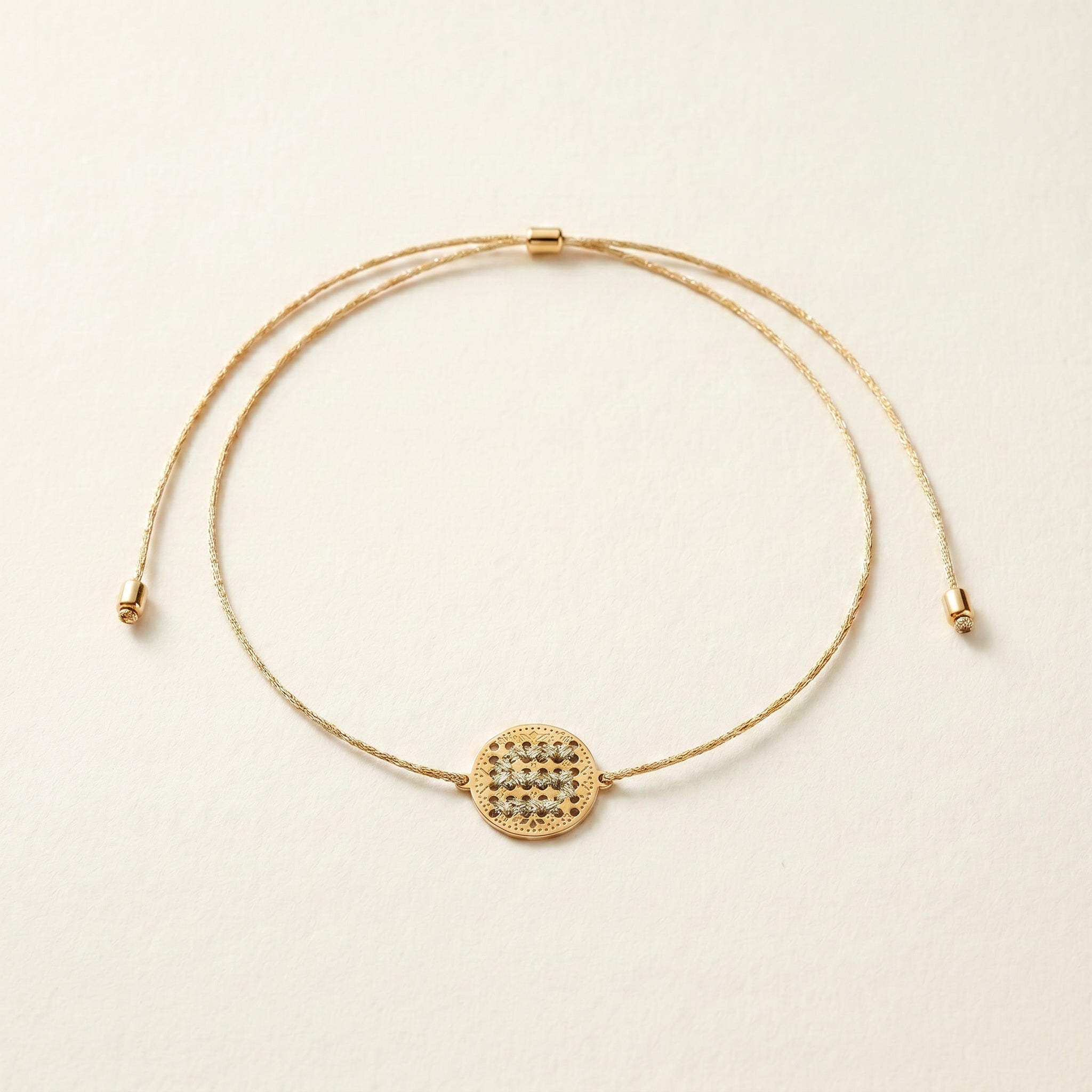 CHOKER CORDINO MONETA ORO - Lettera