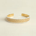 CHOKER RIGIDO CON PERLINE ORO - Croci