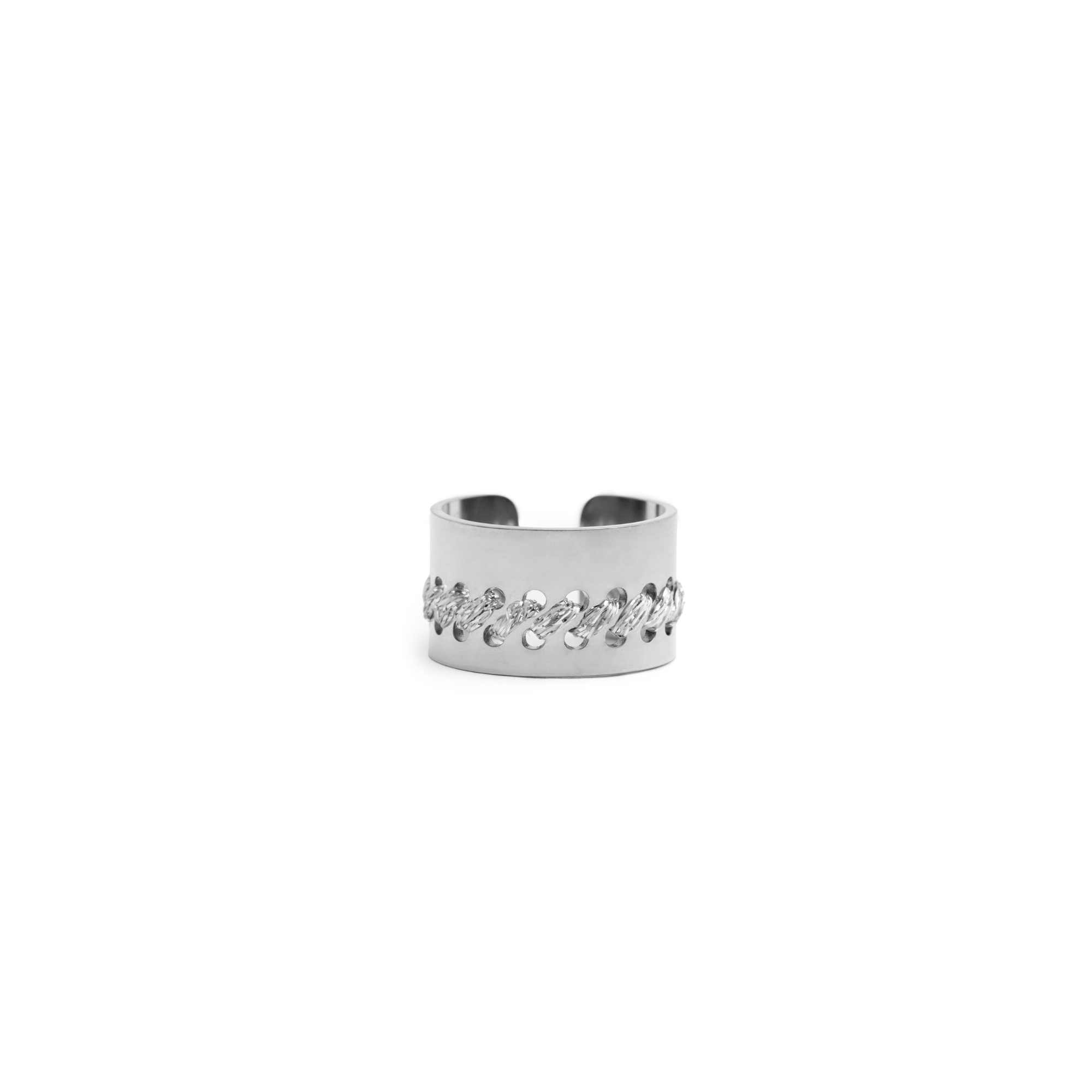 ANELLO A FASCIA IN ARGENTO 925 - Diagonali