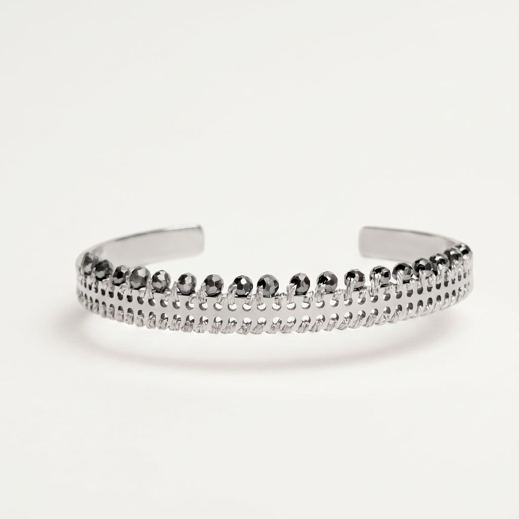 BRACCIALE MINI CON PERLINE ARGENTO - Diagonali
