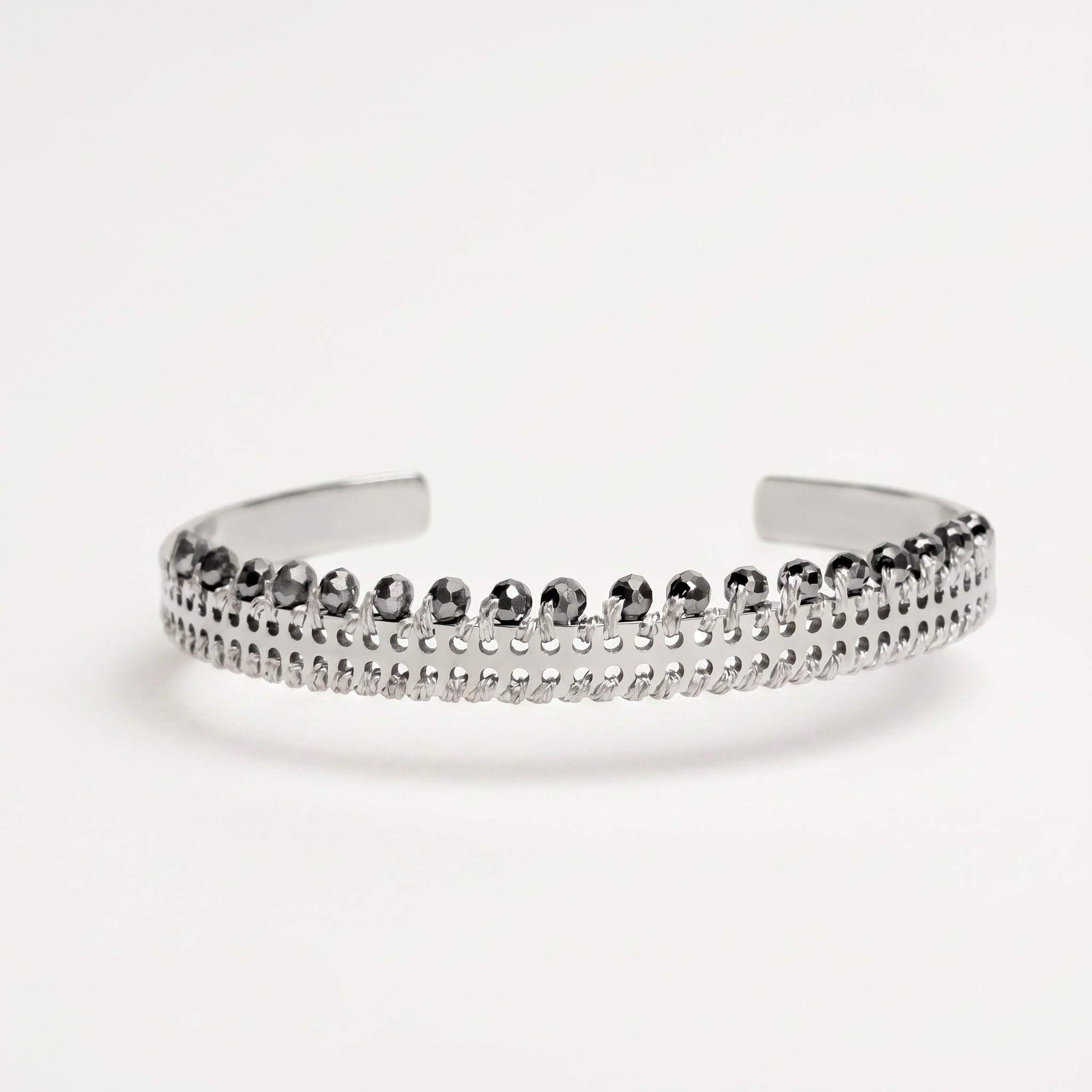 BRACCIALE MINI CON PERLINE ARGENTO - Diagonali