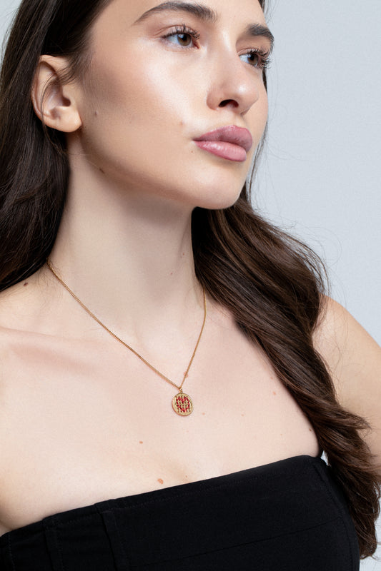 18K GOLD PENDANT NECKLACE - Lurex Letter