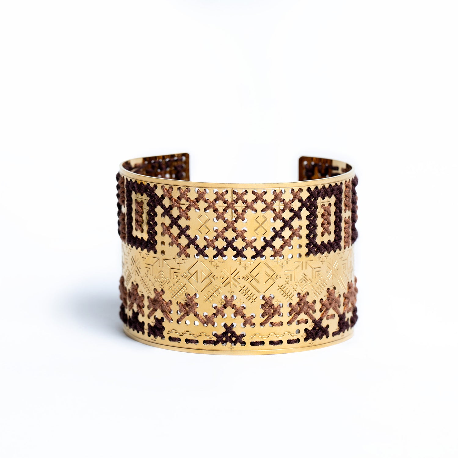 BRACCIALE ALTO IN ORO 18K - Bicolore Quadrato