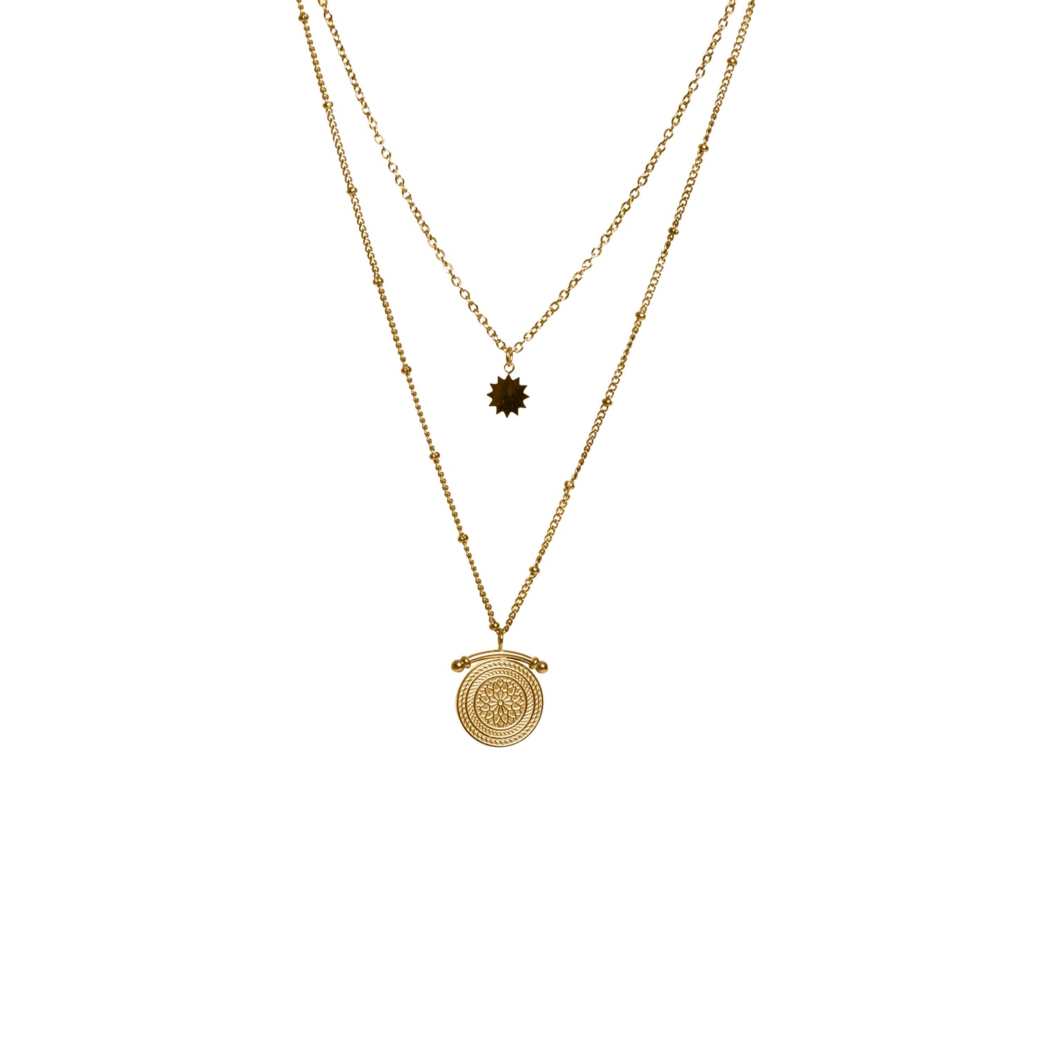 COLLANA DOPPIA IN ORO 18K