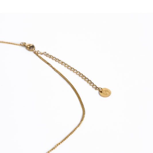 18K GOLD PENDANT NECKLACE - Letter