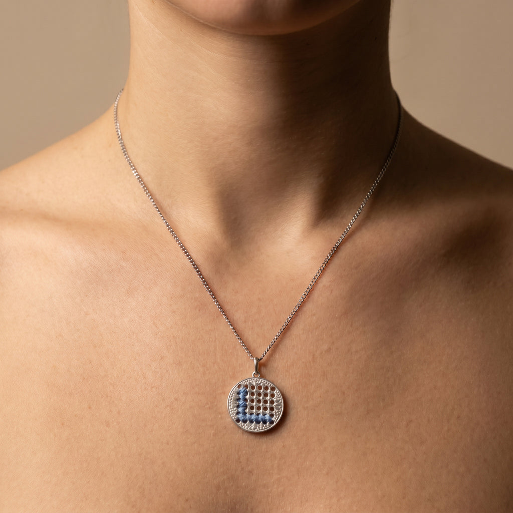 COLLANA CIONDOLO PICCOLO ARGENTO - Lettera