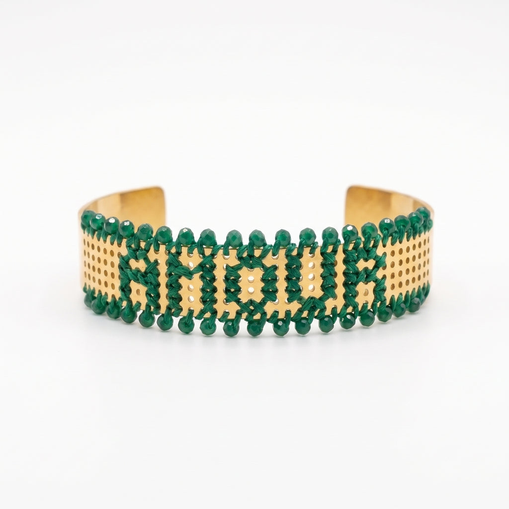 BRACCIALE BASSO CON PERLINE ORO - Personalizzabile