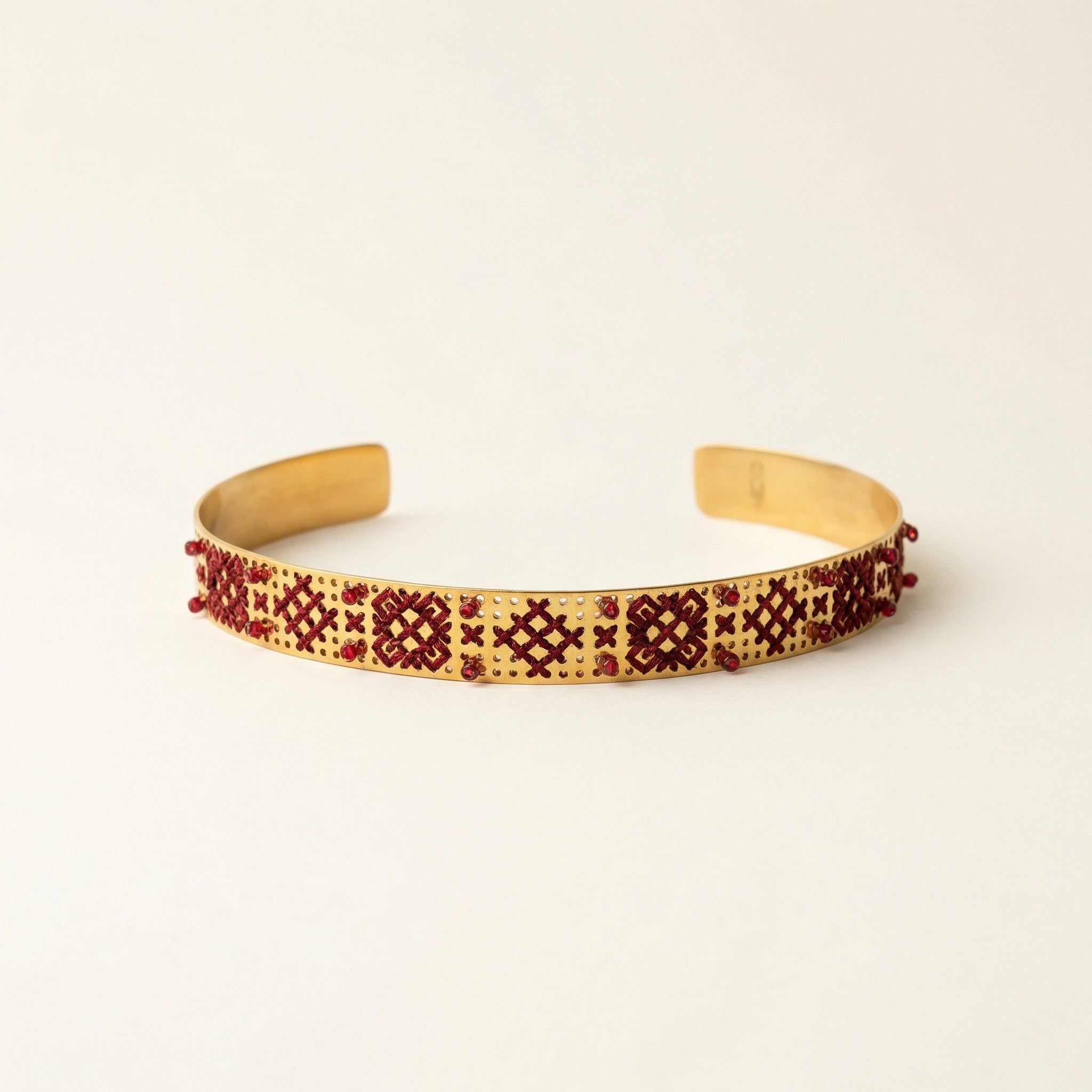CHOKER RIGIDO CON PERLINE ORO - Floreale